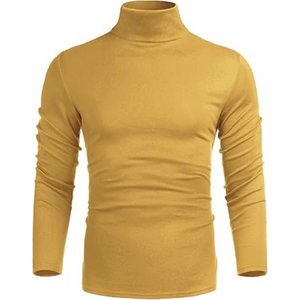 Pull en laine tricoté à col roulé décontracté pour hommes Pull d'hiver à col roulé M-3XL respirant - Product Image 2