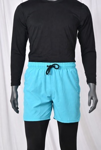 Premium Quality High Waist Activewear Sublimation Short Double Layer Awrah Shorts for Muslim Men <b>Islamic</b> Swimwear Knee Length - Product Image 5