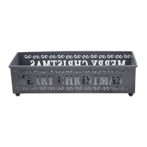 Bougeoir de l'Avent en métal en fer en vrac en gros Design élégant avec finition grise pour la maison et la décoration d'éclairage de fête de Noël - Product Image 5