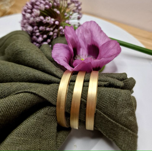 Top Selling Stocked Eco-Friendly Floral Pattern Pure Metal Napkin Ring for Wedding Reception Home Dining Decor Worldwide Export - Product Image 2