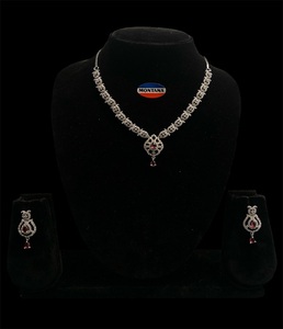 Elegante conjunto de joyería Pure AD con collar y pendientes, joyería de moda para vestidos indios tradicionales, trajes de novia, celebración - Product Image 6