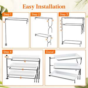 ถาดเสิร์ฟอาหารสามชั้น ทำจากโลหะ งานแฮนด์เมด เป็นมิตรกับสิ่งแวดล้อม เหมาะสำหรับงานปาร์ตี้ ใช้ได้หลากหลาย ทนทาน กันน้ำ - Product Image 5
