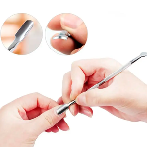 Precio de fábrica Herramientas de manicura GEL Polish Remove Pusher Metal Cutícula Removedor de piel muerta Herramientas Acero inoxidable Nail Cuticle Pusher - Product Image 2