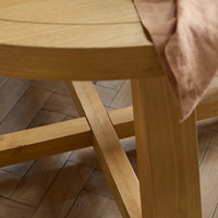 Ensemble de table à manger extensible 5 pièces de style européen rétro moderne, chaises à dossier solide, finition bois naturel, sièges rembourrés, meubles pour la maison