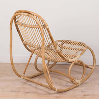 Chaises berçantes naturelles pour adultes, intérieur et extérieur, jardin, maison, salon, chaise à bascule en rotin