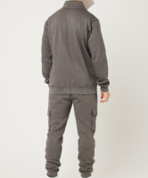 Vente en gros de survêtement à demi-fermeture éclair 1/4 pour homme, ensemble deux pièces survêtement personnalisé pour homme