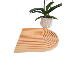 Vente en gros de plateau de service en bois naturel de style nordique Design artisanal écologique prix d'usine articles décoratifs arc-en-ciel - Product Image 3