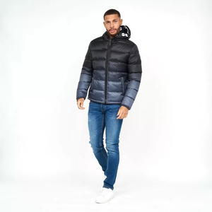 Wholesale Custom Thick Puffer <b>Jackets</b> for Men Durable <b>Warm</b> Stylish Canvas Outerwear Stand Collar Winter Front <b>Waterproof</b> - Product Image 3