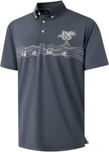 Chemises de golf pour hommes Motif imprimé poitrine à séchage rapide Chemises polo décontractées à manches courtes Chemises polo grande taille pour hommes - Product Image 4