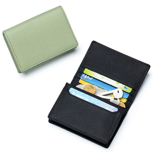 ที่ใส่บัตรหนังแท้ออกแบบได้ตามต้องการน้ำหนักเบามีกระเป๋าใส่บัตรสำหรับผู้ชายหนังม้าขนาดเล็ก - Product Image 3