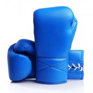 High Quality Leather MMA Boxing <b>Gloves</b> Lace Up Training <b>Gloves</b> <b>Moisture</b> Wicking Unisex Boxing Gear for Practice - Product Image 1