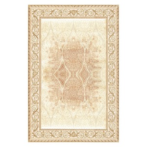 Tapis de salon en chenille antidérapant, imprimé numériquement, lavable en machine, design minimaliste beige et marron, vente en gros, modèle LXDP-0703 de RUGS DEPOT - Product Image 1