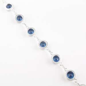 Pulsera de Topacio Azul Londres, Juego de Dijes de Plata de Ley Hechos a Mano, Joyería de Circonio, Lujosa y Elegante para Mujer, Regalo - Product Image 2