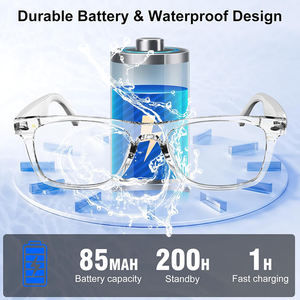 Gafas Inteligentes con Bluetooth, Marco Blanco Mejorado, Anti-luz Azul, con Traducción Chat GPT y Reproducción de Música, Llamadas con Manos Libres - Product Image 4