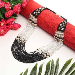 Collar de cuentas de mujer de moda artesanal para eventos casuales con accesorios de cuentas de piedra - Product Image 6
