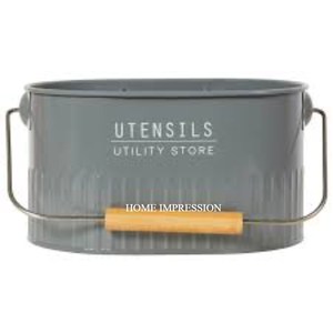 Organizador de cuatro latas de Metal galvanizado con asas Caja de almacenamiento Soporte de utensilios al por mayor Fabricante hecho a mano Hecho EN LA India 2025 - Product Image 4