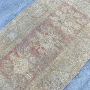 Vintage Rug, 2.5x4.3 ft Turkish Rug, <b>Brown</b> <b>Wool</b> Rug - Product Image 5