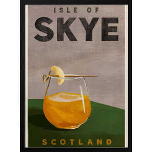 Póster de viaje de la isla de Skye, Escocia, elegante arte de pared en lienzo con diseño de cóctel escocés - Product Image 4