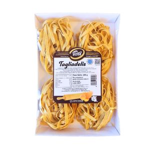 Tissi 250g X 12pz Tagliatelle Larghe Artigianali a Forma di Nastro, Pasta di Grano Saraceno e Grano Duro con Uova, Tempo di Cottura 5-8 minuti - Product Image 1