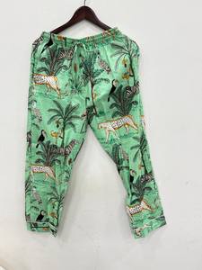 Conjunto de pijamas de algodón orgánico con estampado de bloques de mano Ropa de noche de algodón indio Conjunto de ropa de dormir de verano Venta al por mayor Traje de noche - Product Image 3