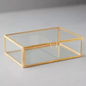 Joyero de metal y vidrio hecho a mano de alta calidad, joyero de vidrio elegante de alta demanda, nuevo diseño decorativo a un precio asequible - Product Image 1
