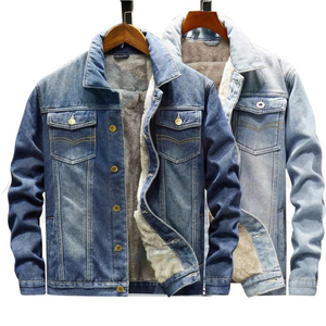 2024 veste en jean d'hiver pour hommes de grande taille doublure en laine respirante veste épaisse de haute qualité - Product Image 5