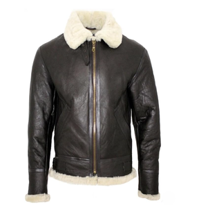 Chaqueta cálida de invierno Sherpa de piel sintética 100% cuero genuino de talla grande cuello vuelto de gran tamaño diseño extraíble estilo de calle alta - Product Image 2