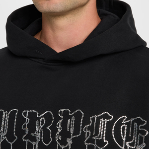 OEM Servicio al por mayor Mejor diseño Rhinestone sudaderas ligero Color sólido algodón mezclado Hombres Rhinestone sudaderas con capucha - Product Image 6