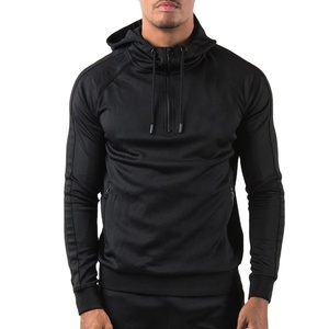 Survêtements Pull De Luxe Français Terry 100% Coton Blanc Surdimensionné Vintage À Capuche Puff Imprimer Noir Hoodies Survêtement - Product Image 1