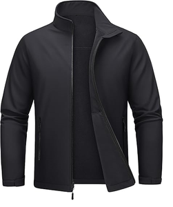 Veste Softshell doublée polaire pour homme, légère, imperméable, coupe-vent, zippée, manteau d'hiver, randonnée tactique - Product Image 6