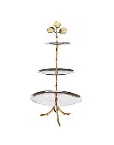 2 Tier Dessert <b>Cupcake</b> <b>Stand</b> Decorative Display Holder Cake <b>Stand</b> Display Holder for Wedding Round Shaped - Product Image 2