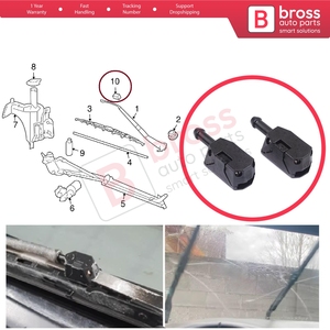 BSP796 2 ชิ้นหัวฉีดน้ำล้างกระจกหน้ารถสำหรับไวท์ สปรินเตอร์ W901 W909 1070123 - Product Image 5