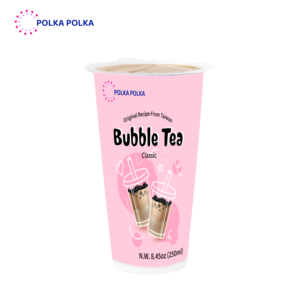 OEM/ Marque privée acceptée, gobelet à bulles de thé prêt à boire classique de 250 ml avec thé au lait classique, durée de conservation de 24 mois, Taiwan - Product Image 1