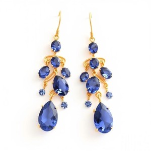 925 Sterling Silver Délicat Flocon De Neige Boucles D'oreilles Bleu pour Femmes Fine Jewelry Cadeau D'anniversaire - Product Image 4