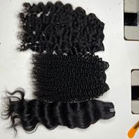 Extension de trame de cheveux humains crus péruviens bouclés à Double dessin, paquets de tissage de cheveux bouclés birmans à extrémité épaisse