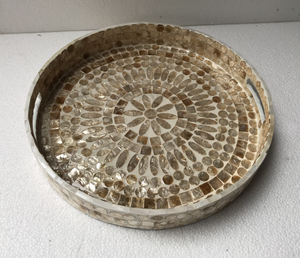 Plateau en nacre de haute qualité Incrustation de coquillage artisanale luxueuse et plateau décoratif pour décoration intérieure élégante - Product Image 3