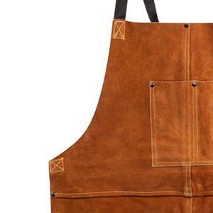 Delantal de soldadura de cuero de vaca a prueba de calor resistente al fuego ropa de trabajo de cuero dividido resistente al fuego equipo de protección de soldadura - Product Image 4