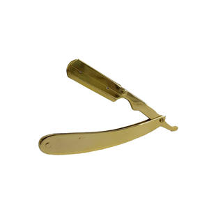 มีดโกนแบบมีขอบตรงสำหรับผู้ชาย,มีดโกนแบบปิดเพื่อความปลอดภัยใบมีดตัดเดี่ยวทำจากเหล็กกล้าคาร์บอน - Product Image 6