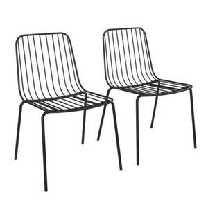 Chaise en fer solide pour la maison et la salle à manger, chaise en fil de fer pur, couleur noire faite à la main, forme personnalisée - Product Image 6