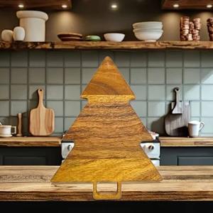 Planche à découper et à servir en bois de Noël artisanale, écologique, durable et festive, lavable au lave-vaisselle - Product Image 3