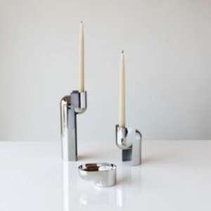 Portavelas de lujo de acero inoxidable con elegancia artesanal y presentación elegante para un estilo de hogar clásico y moderno - Product Image 6