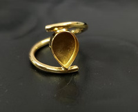 Oferta de Verano: Plata de Ley 925 Auténtica, Bañada en Oro de 18k, Engaste de Bisel, Sin Plomo/Níquel, 7x9mm, Ecológica, Hecha a Mano, Joyería DIY