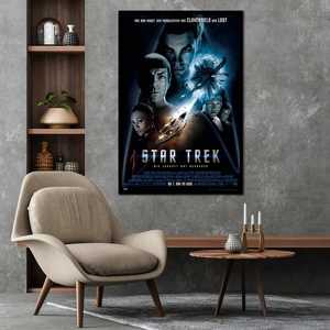 Affiche Star Trek XI the Future Begins de style moderne avec cadre noir pour affichage mural - Product Image 1