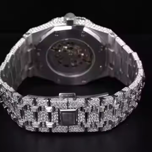 Haute qualité Style Unique DEF couleur VVS Moissanite diamant Icedown Hip Hop Bling Bustdown mouvement montres-bracelets pour hommes - Product Image 4