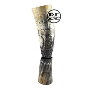 Cornes de buffle naturelles et écologiques sculptées à la main Logo personnalisé Style animal religieux Cadeau en gros pour Noël - Product Image 1