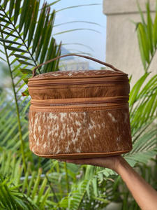 Boîte à bijoux en cuir en cuir, étui à bijoux occidental de rangement de bijoux de voyage meilleur cadeau pour les femmes - Product Image 3