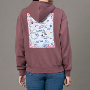 2026 Wholesale Printed Front Streetwear Women's Winter Pullover Hoodie 100% Cotton Fleece High Quality Fashionable Casual OEM - Product Image 3