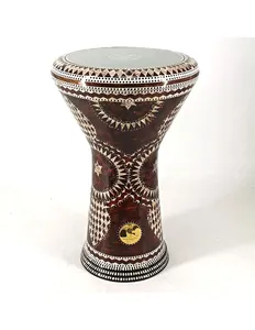 Gawharet El Fan 22cm Clásico Darbuka Doumbek - Tambor de Percusión Egipcio con Incrustaciones de Perlas - Product Image 5