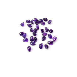 Piedras Sueltas de Amatista Natural Calibradas de Grado AAA, en Forma de Pera, Trillón, Marquesa, Óvalo y Aguamarina, 7x10mm, Pulimentadas, 8mm de Altura - Product Image 3