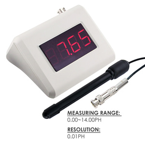 Monitor digital de pH al por mayor, medidor de calidad del agua, adaptador recargable, impermeable, electrodo BNC reemplazable - Product Image 1